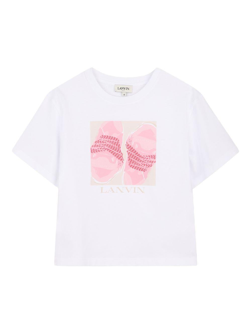 T-shirt in cotone con stampa fotografica N30332 10P LANVIN KIDS 