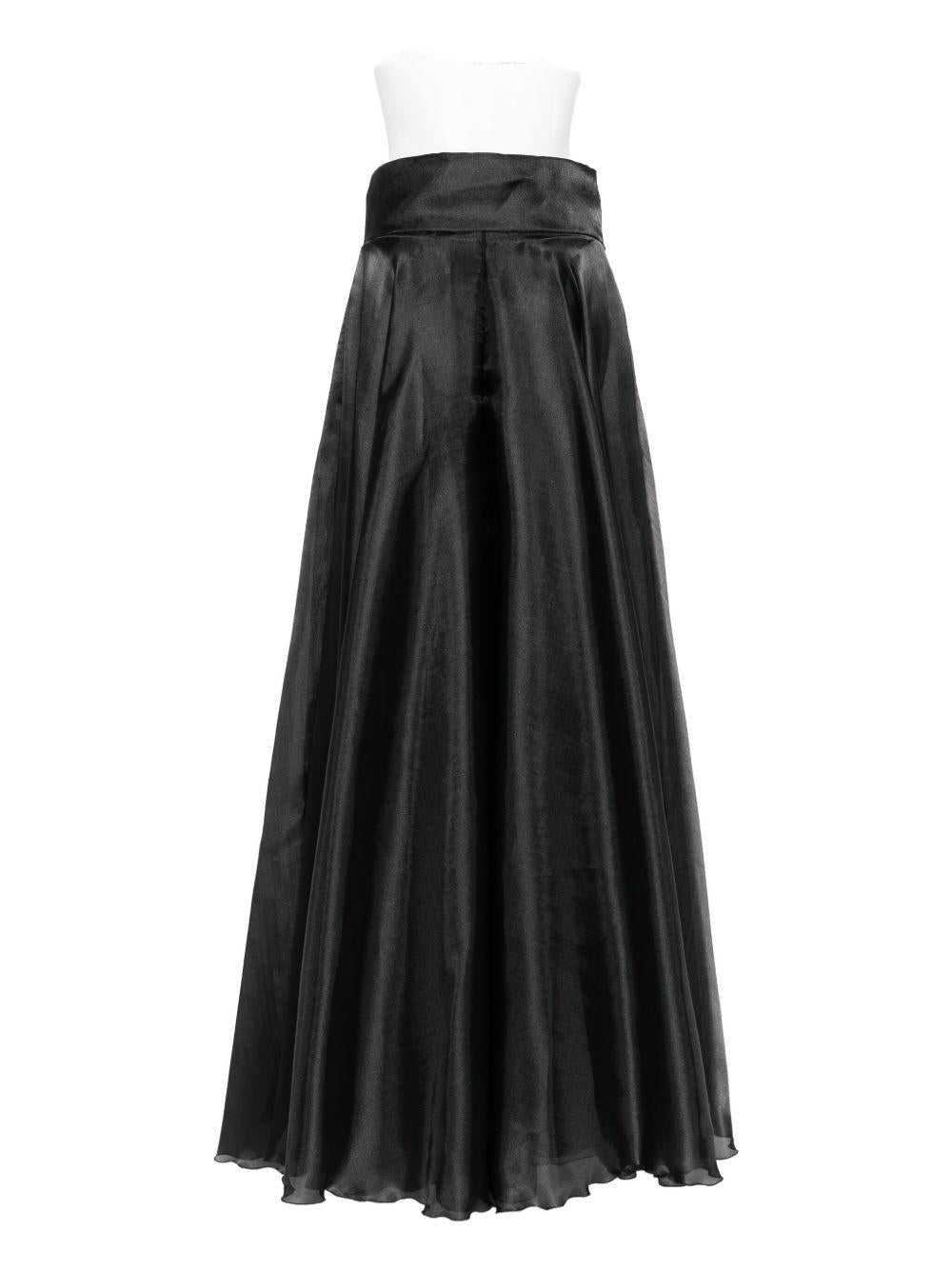 Gonna lunga nera a vita alta con nodo AT304 NERO ALESSANDRO LEGORA 