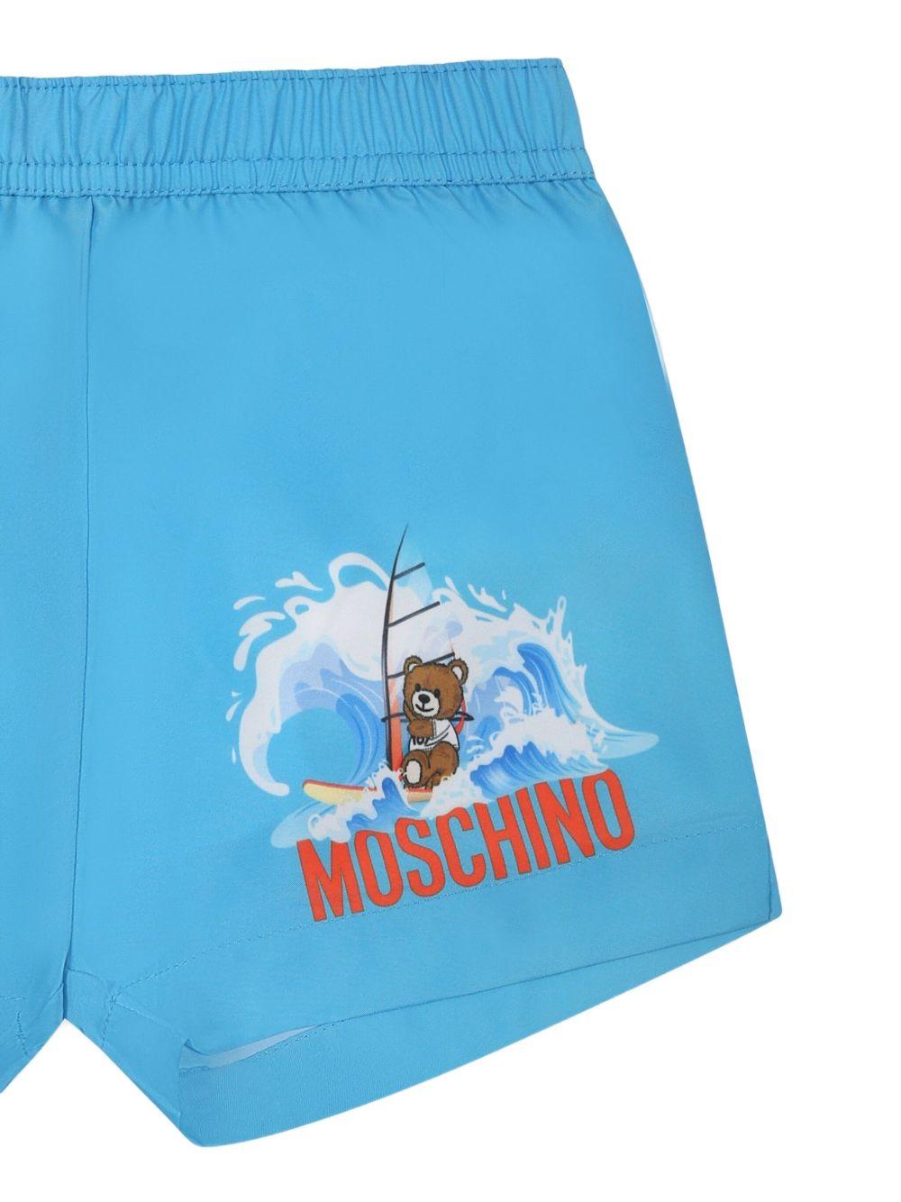 Costume celeste boxer teddy wave neonato