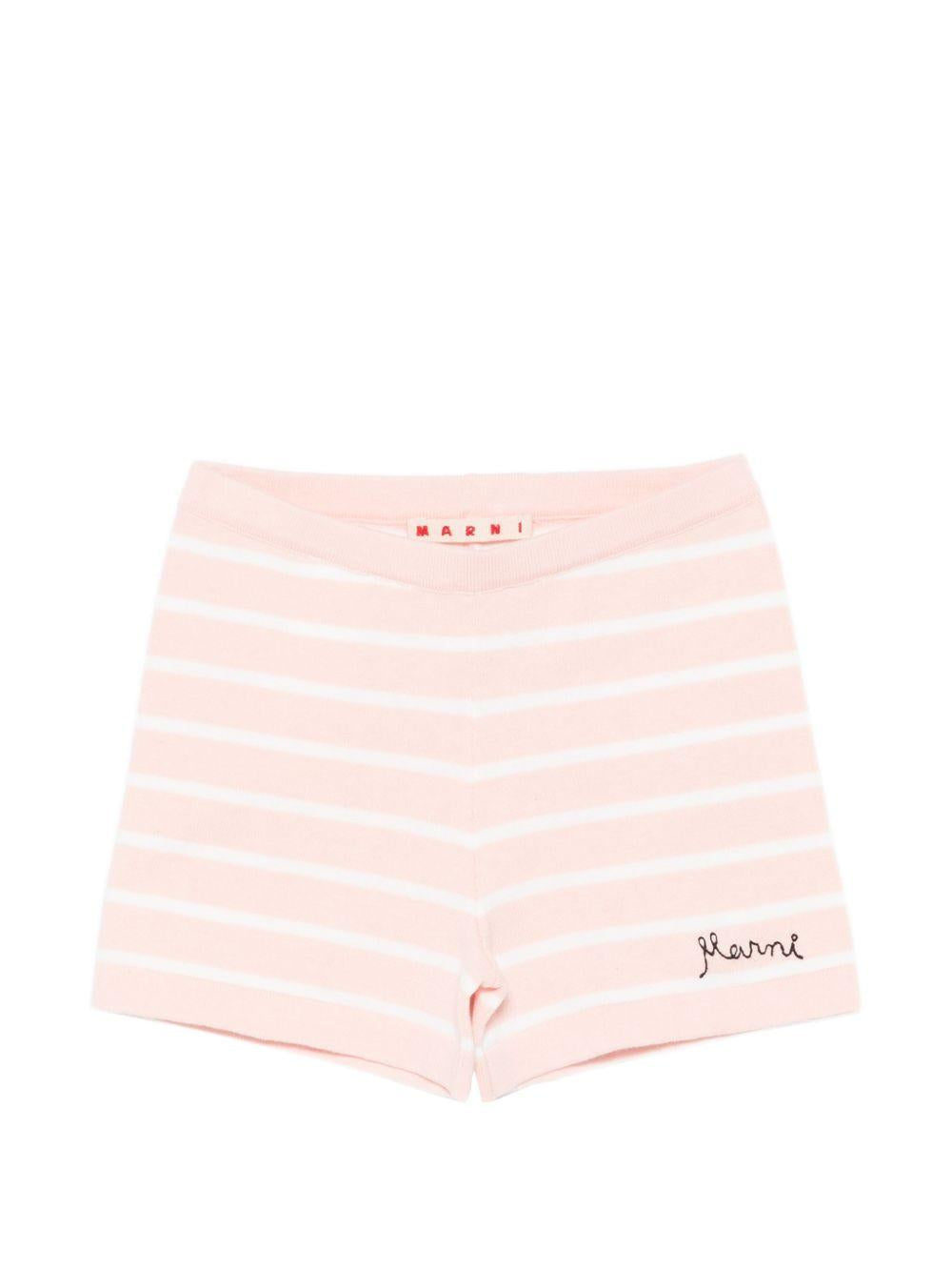 Shorts a righe in cotone M01722M00X6 0M351 MARNI KIDS 
