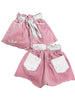 Short arizona rosa con dettagli in pizzo san gallo