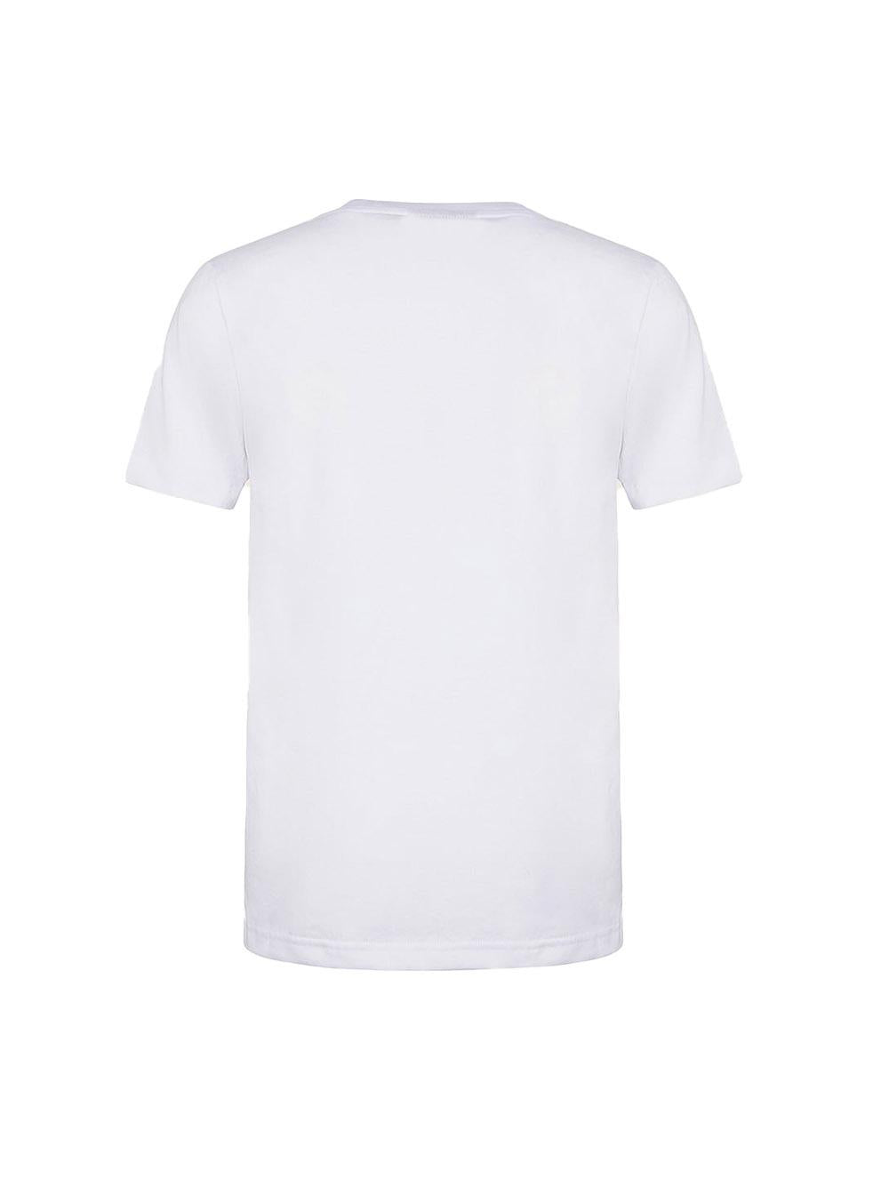 T-shirt bianca mini stampa petto