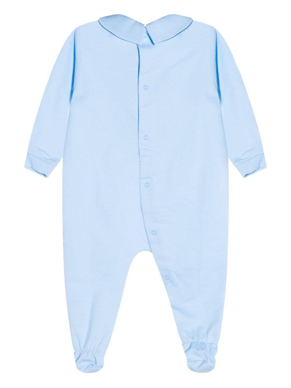 Set neonato celeste con motivo Teddy Bear MMY08BLCA40 40304 MOSCHINO KIDS 