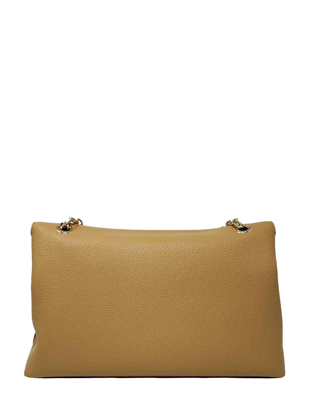 Borsa grande a tracolla Oval-T cammello