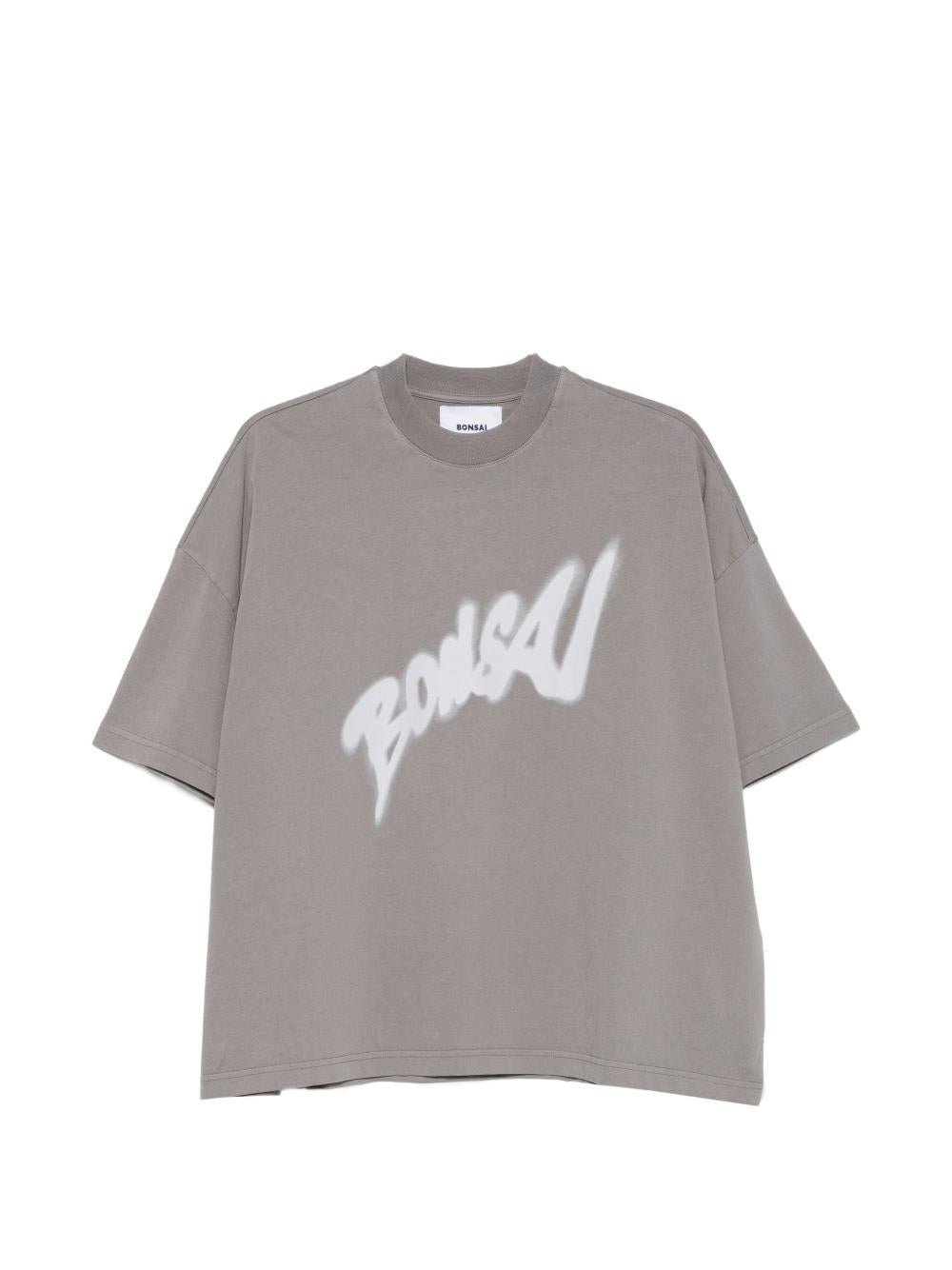 T-shirt oversize con logo spray TS002002 BRUSHEDNICKEL BONSAI 