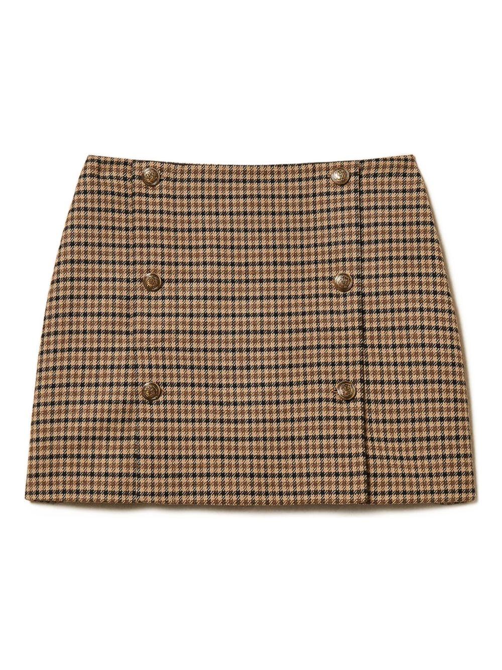 Minigonna Marrone a Quadri 252TT2422 12884 TWINSET 