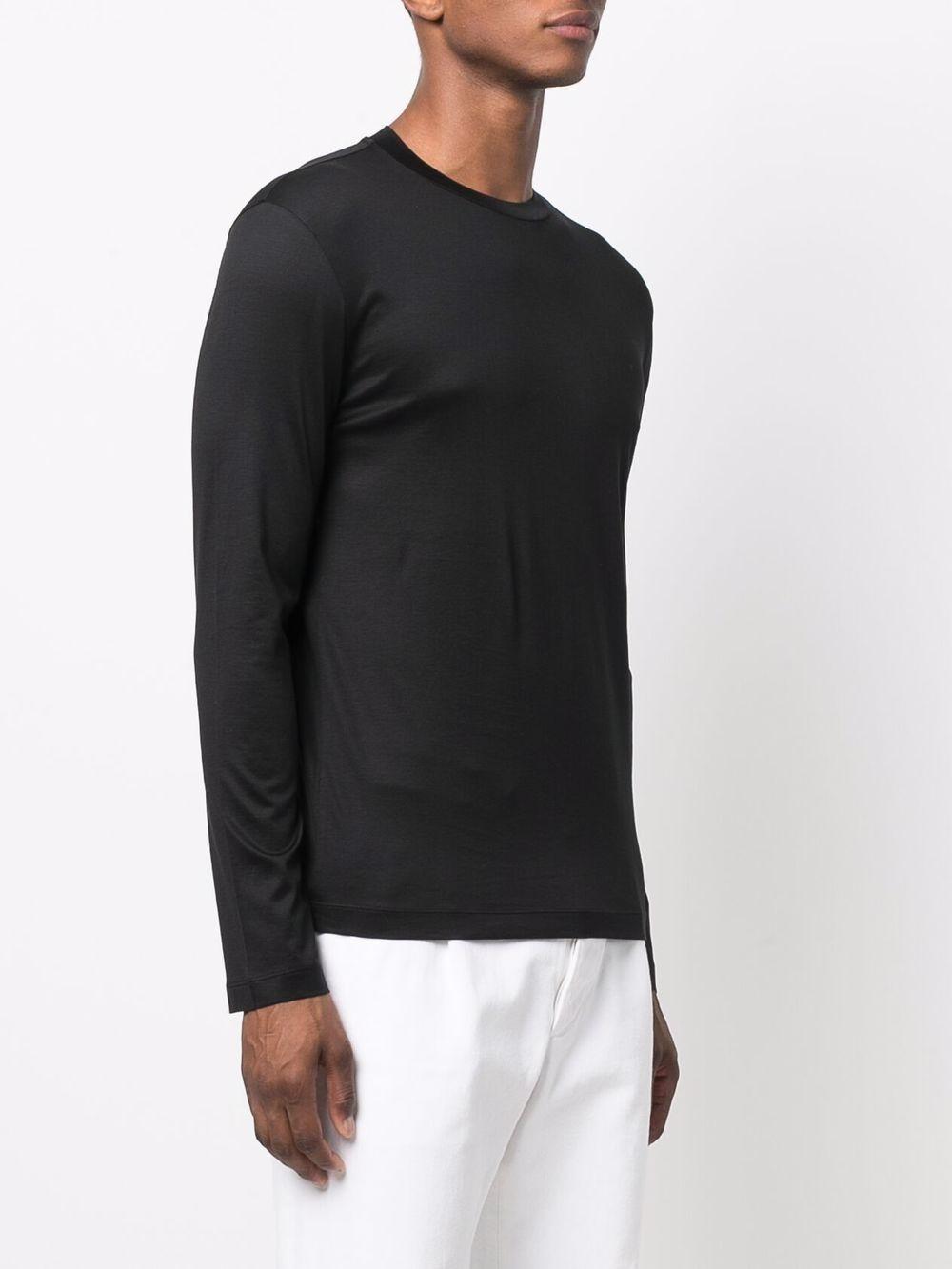 Maglione nero con collo a giro e maniche lunghe 8N1TE91JUVZ 0999 EMPORIO ARMANI 