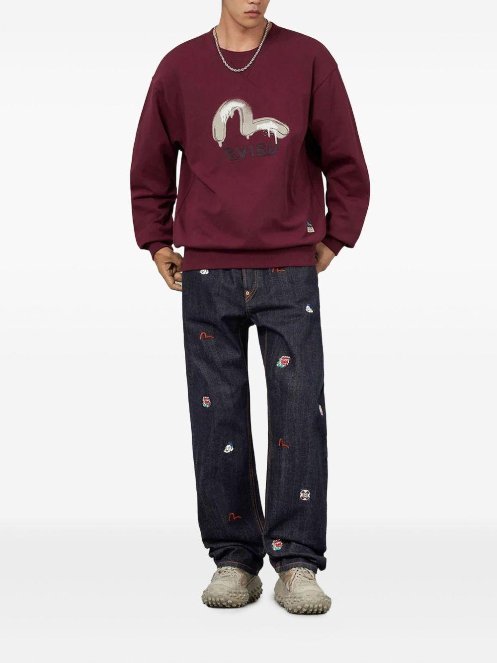 Jeans con Ricamo e Cinque Tasche 2EAHTM5JE1060 INDIGO EVISU 