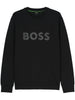 Felpa in Cotone Con Logo Applicato Nero