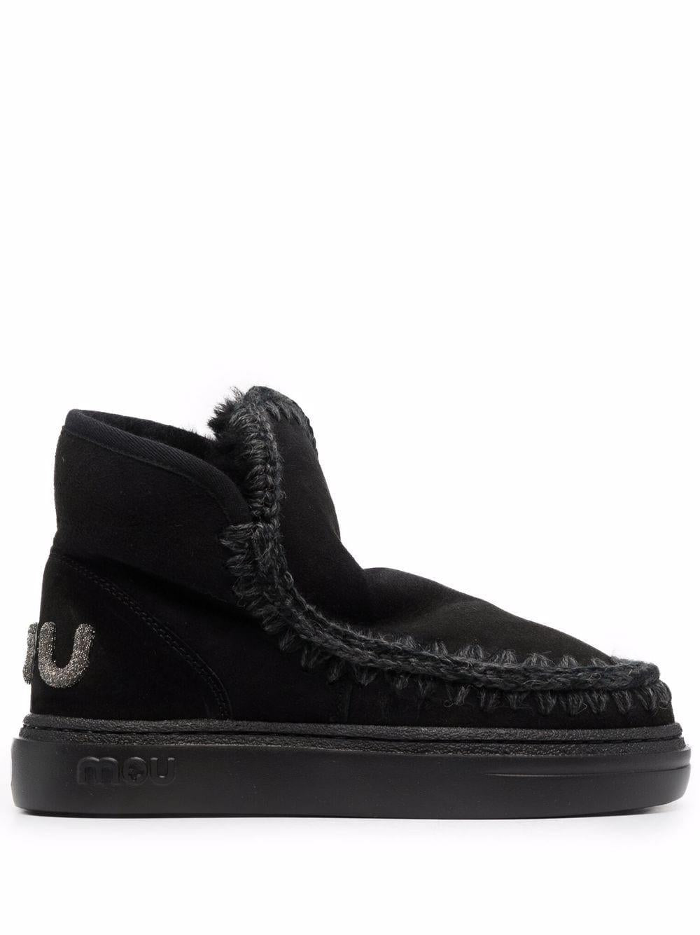 Sneaker Eskimo bold logo glitter nera