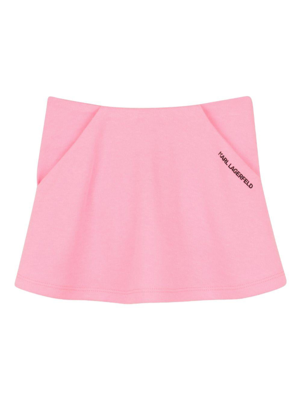 Completo t-shirt e gonna a righe Z31065 462 KARL LAGERFELD KIDS 
