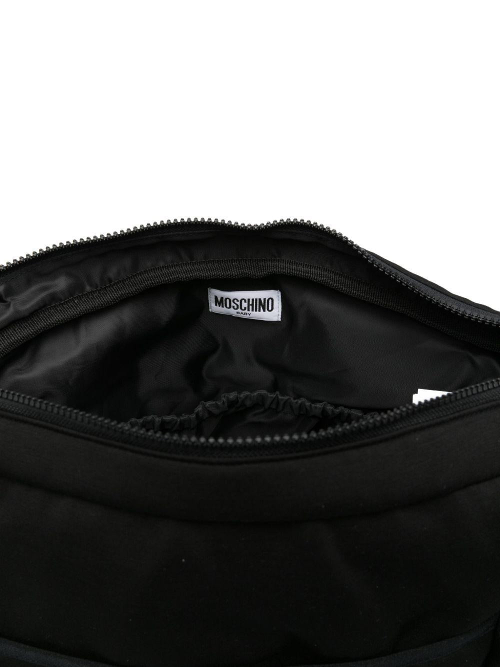 Borsa Nera per Bambini e Mamme MUX05NLDA32 60100 MOSCHINO KIDS 
