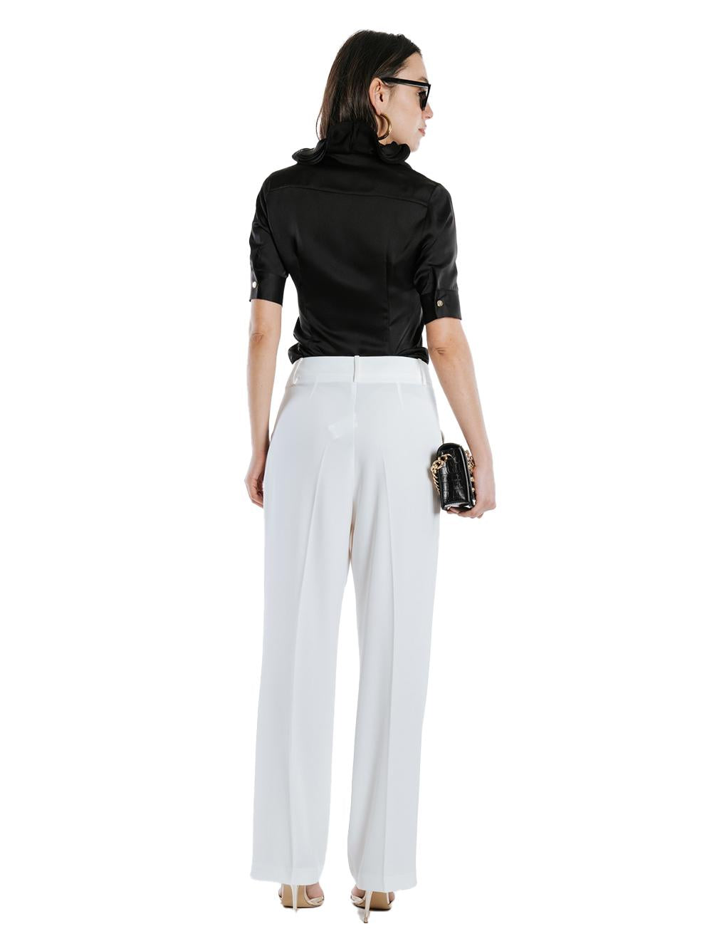 Body con ruches nero