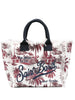 Borsa vanity fantasia palme bordeaux