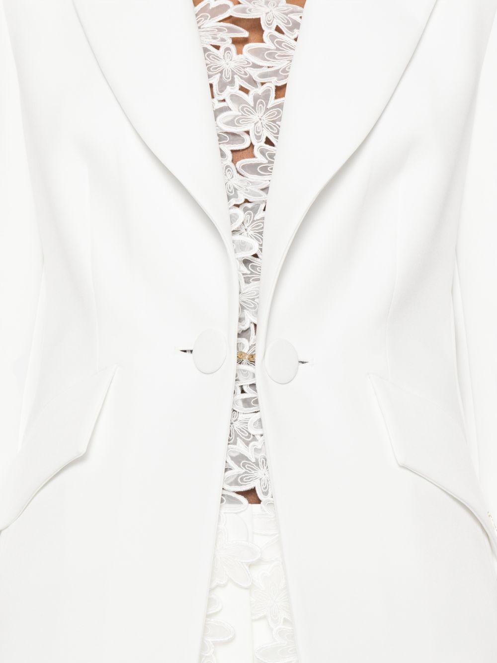 Blazer monopetto con profili in pizzo WS00702 BIANCO BABYLON COLLECTION 