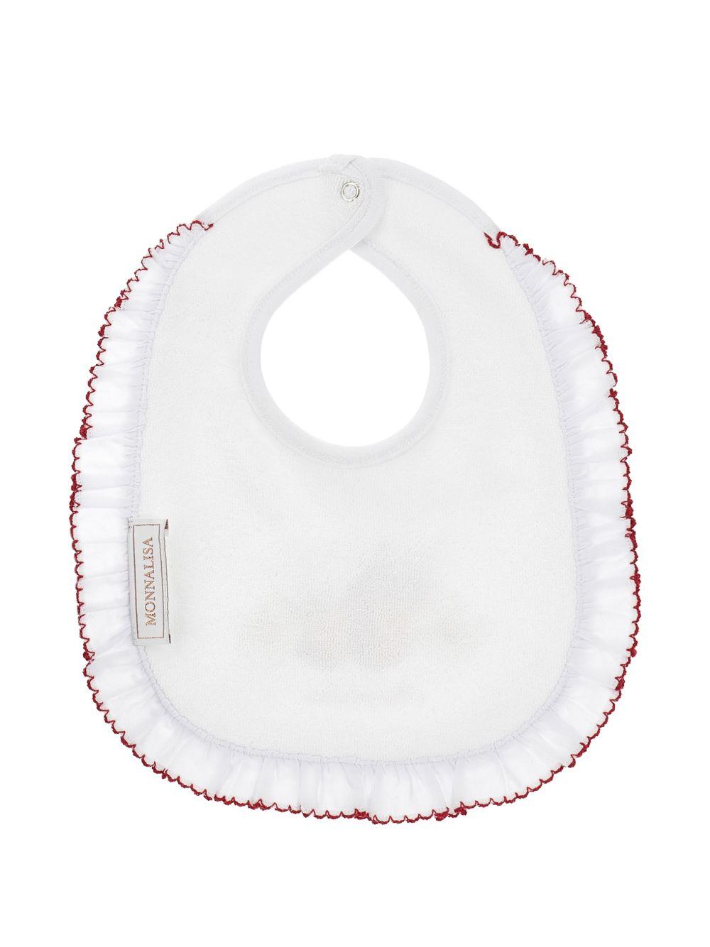 Bavaglino con ricamo fragole 35G014NP7084 0099 MONNALISA KIDS 