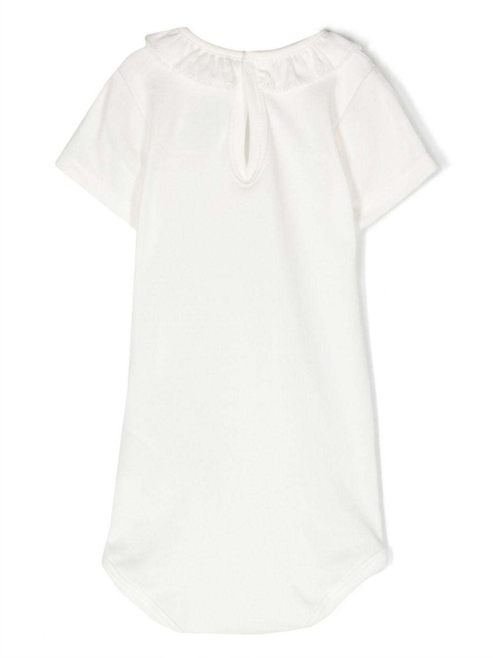 Body bianco colletto ruches