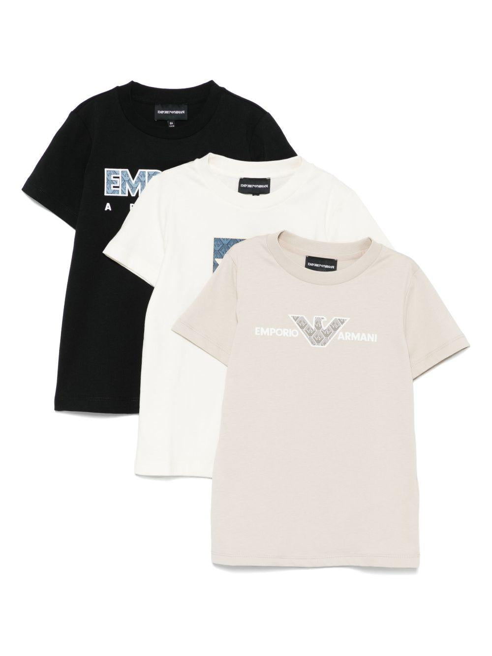 Set t-shirt tricolor (3pz) EB000320AF13913 M0014 EMPORIO ARMANI KIDS 