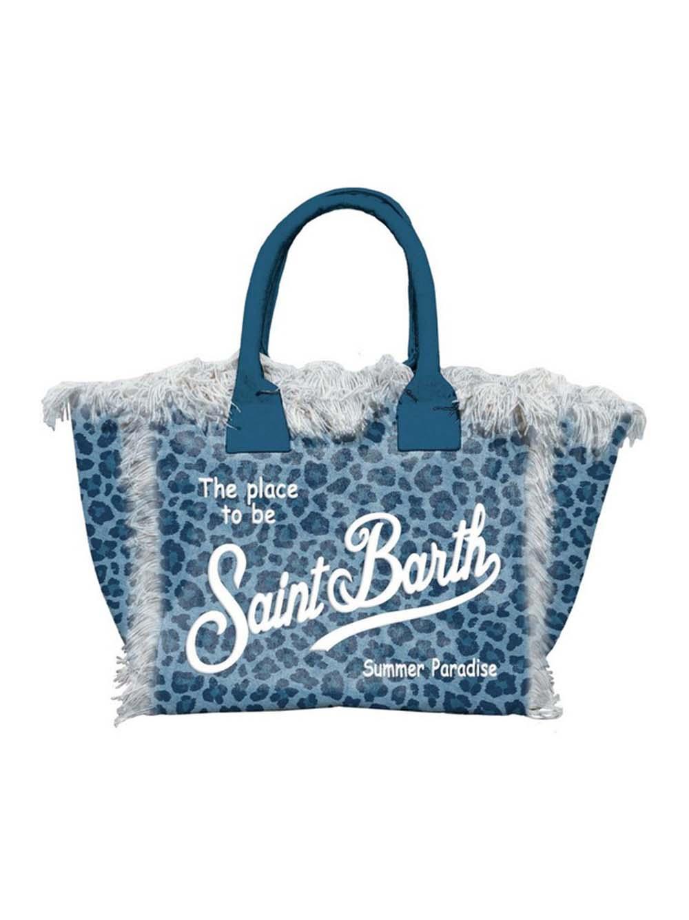 Borsa vanity denim leopardato VANI001 01235H MC2 SAINT BARTH 