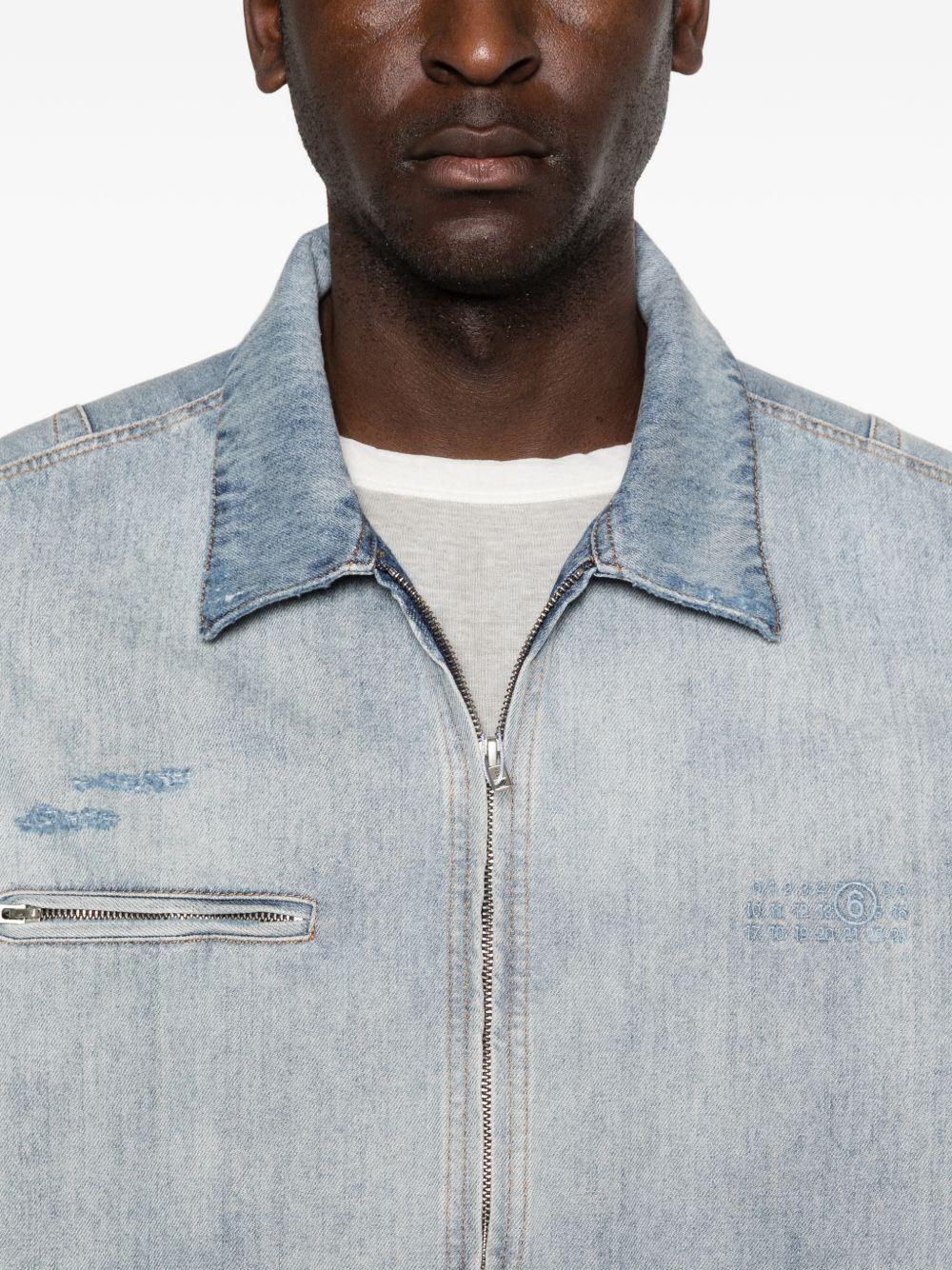 Giacca in cotone con zip SH0AM0082M30055 962 MM6 MAISON MARGIELA 