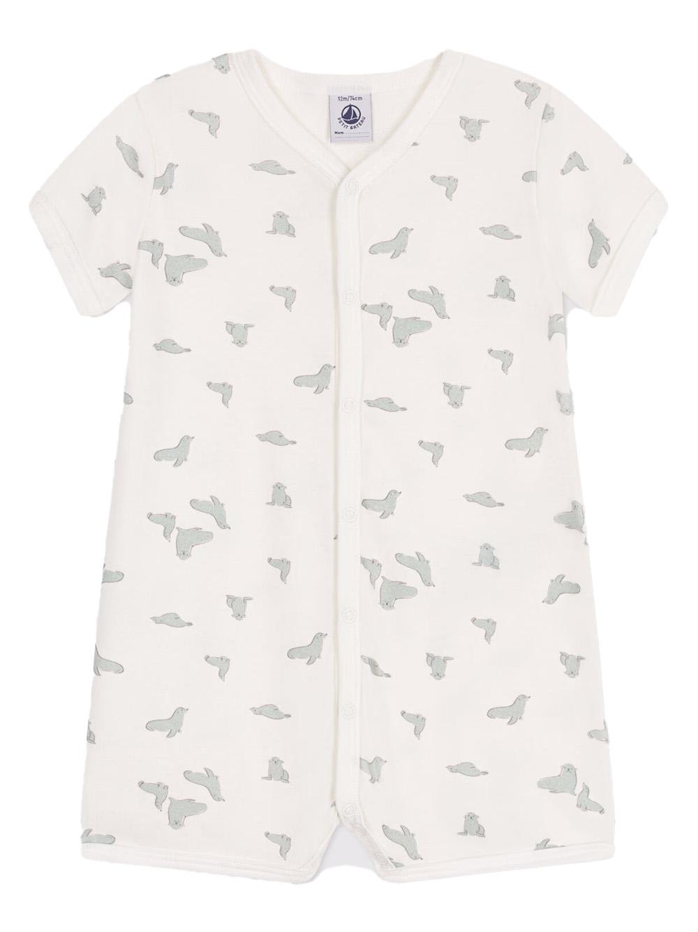 Tutina bianca con foche A0D04 03 PETIT BATEAU KIDS 