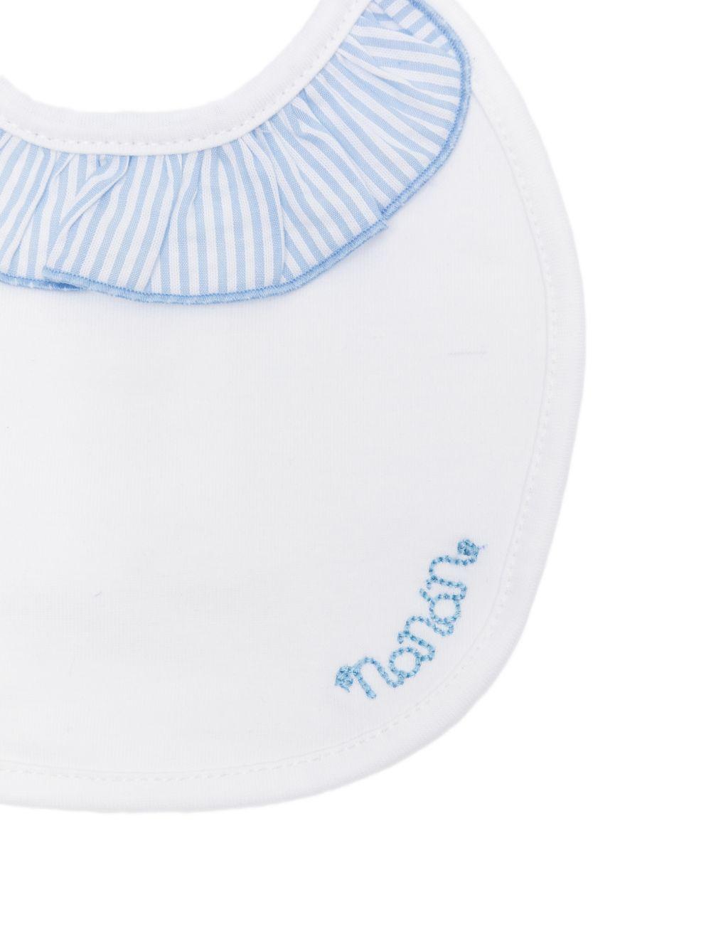 Bavaglia in cotone con profili a righe E26478 AZZURRO NANAN KIDS 