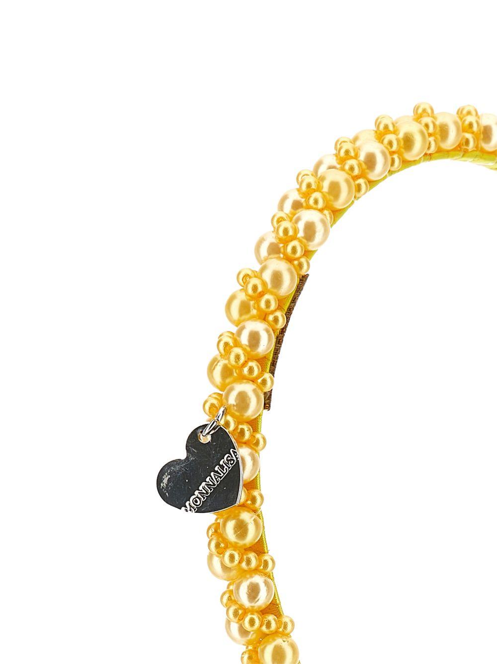Cerchietto con perline dorate 17G0067759 0014 MONNALISA KIDS 