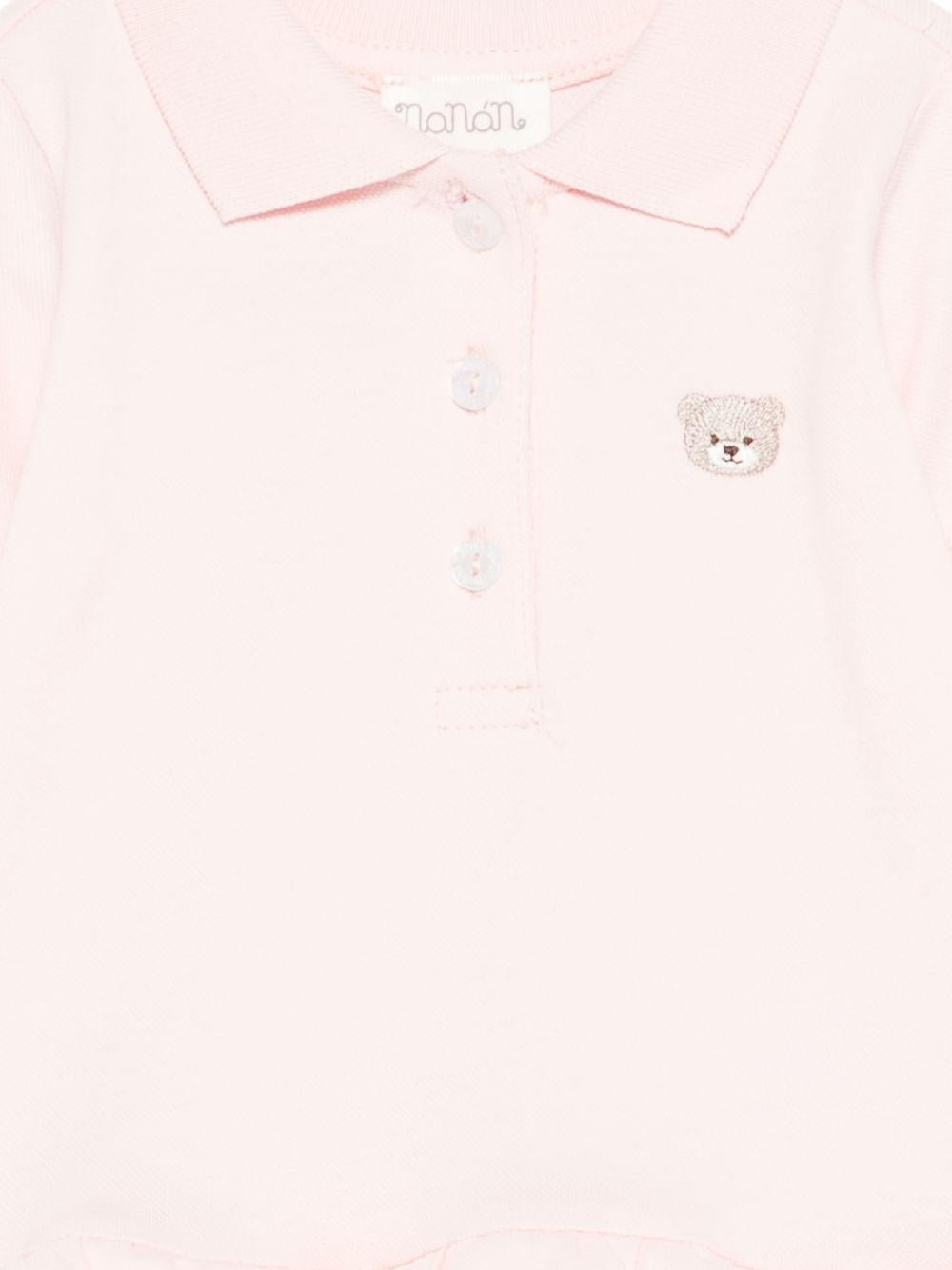 Abito polo in cotone con balze E26510 ROSA NANAN KIDS 