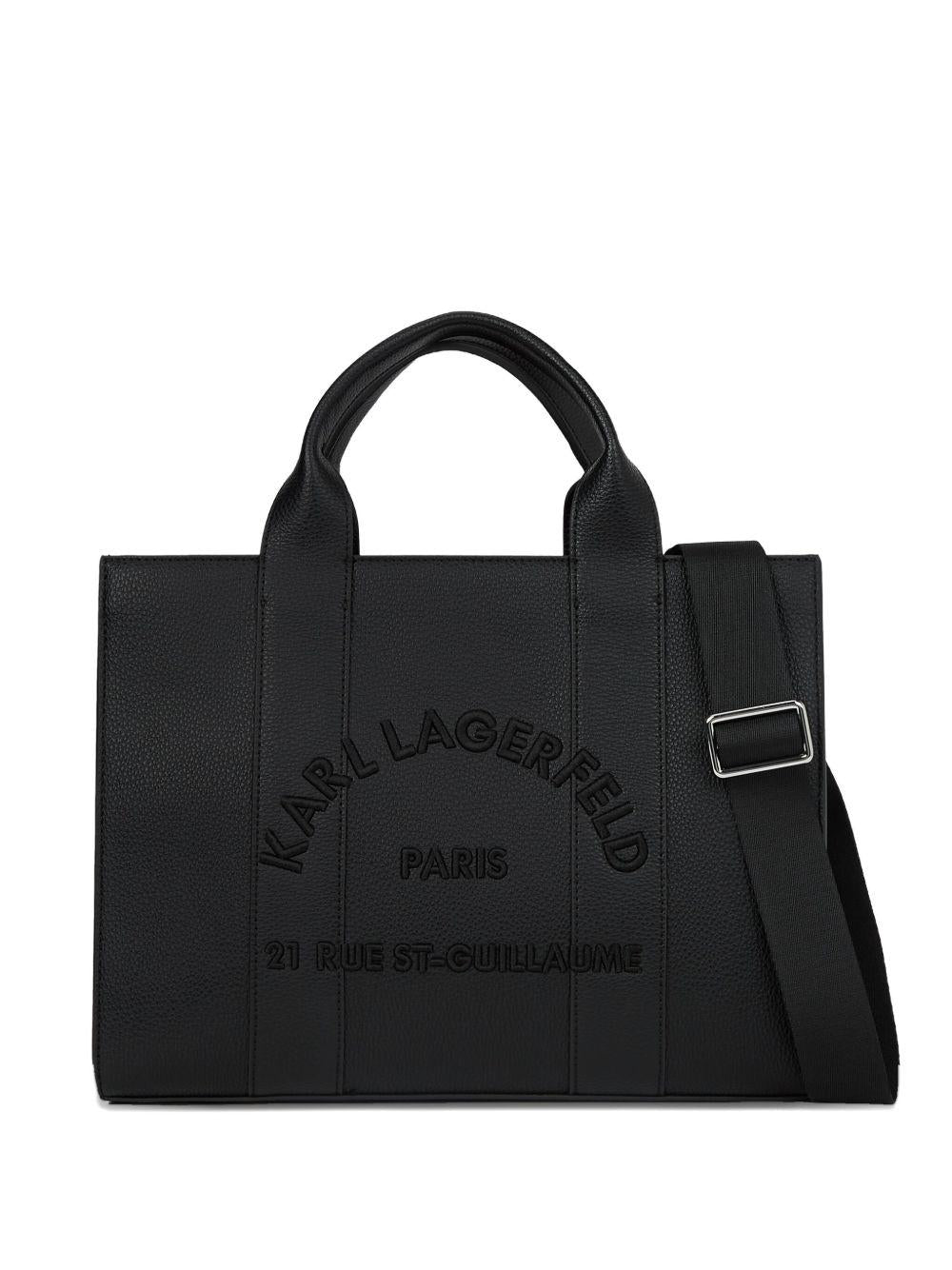 Borsa a mano con logo goffrato e tracolla B1W30041NN 999 KARL LAGERFELD 