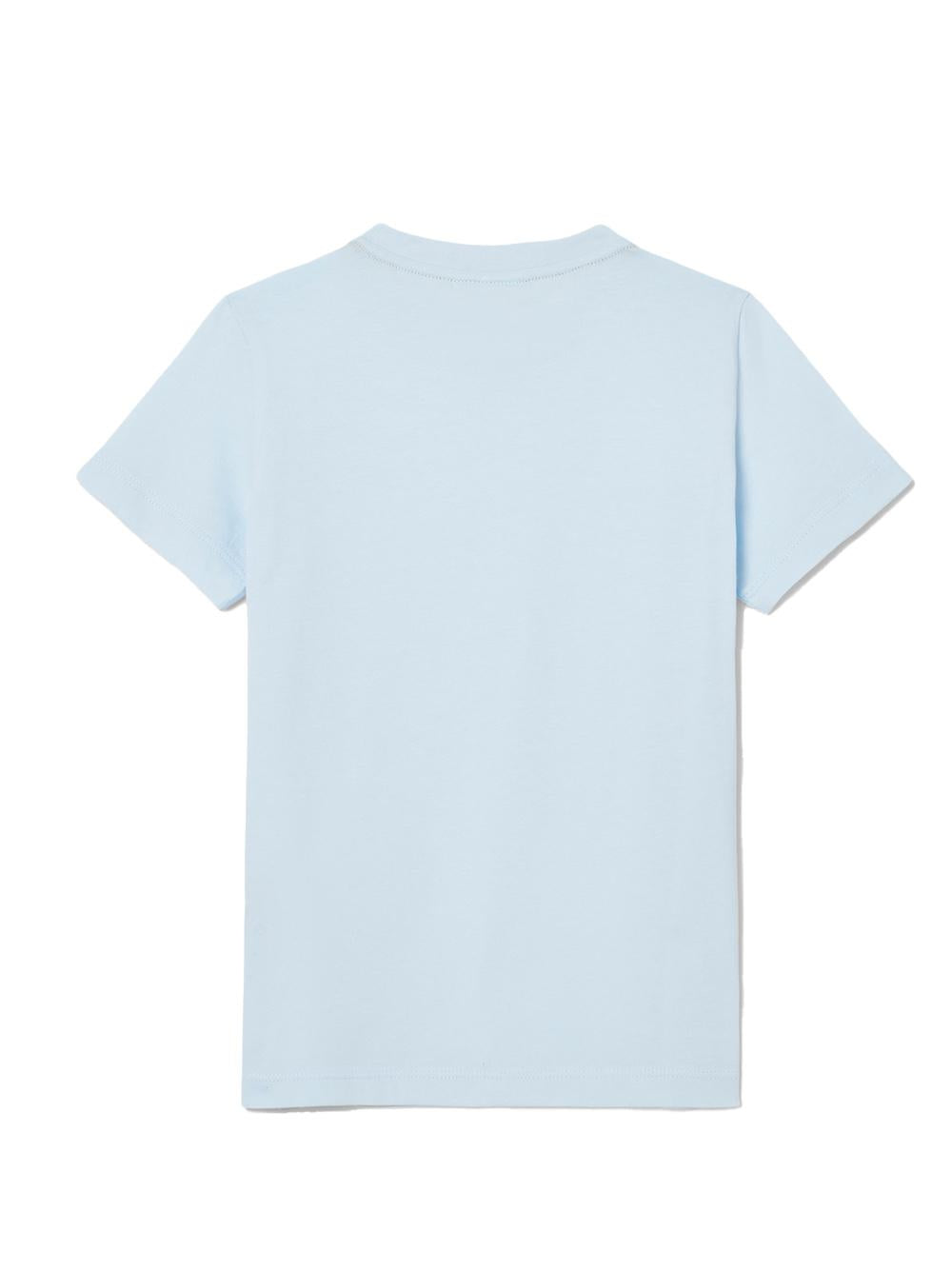 T-shirt celeste polvere logo ricamo TJ1122 T01 LACOSTE KIDS 