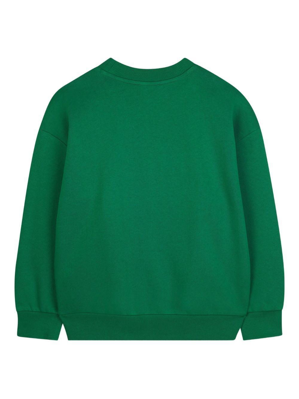 Felpa verde con grafica Tiger K61434 67C KENZO KIDS 