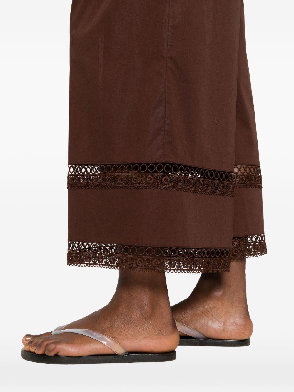 Pantaloni cropped a gamba larga in cotone 261TT2252 12110 TWINSET 