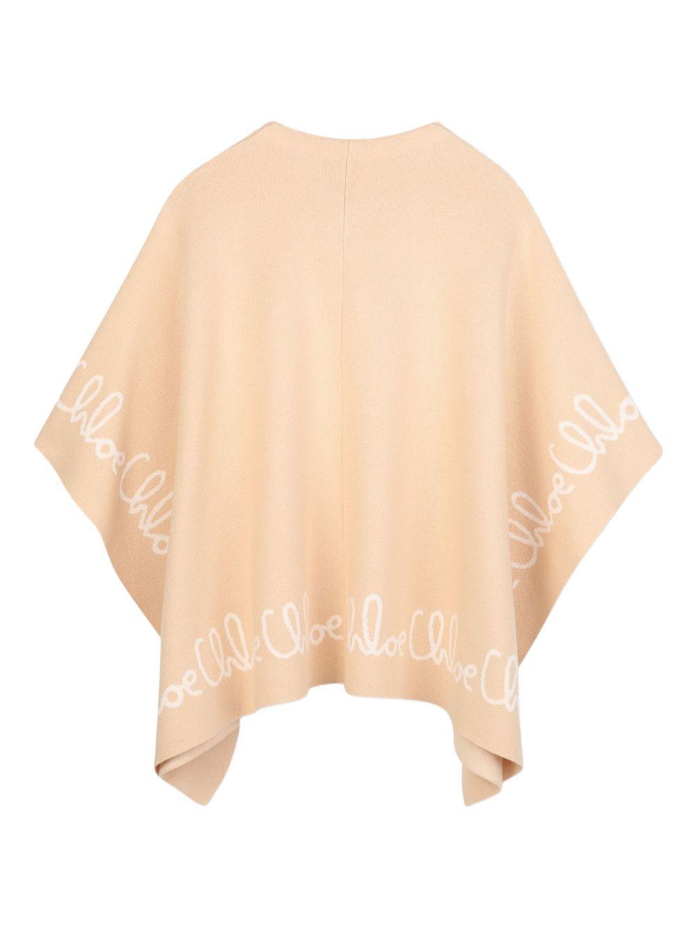 Poncho con Ricamo Logo Oversize C20667 257 CHLOE KIDS 