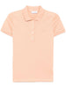 Polo rosa salmone logo ricamo tono su tono