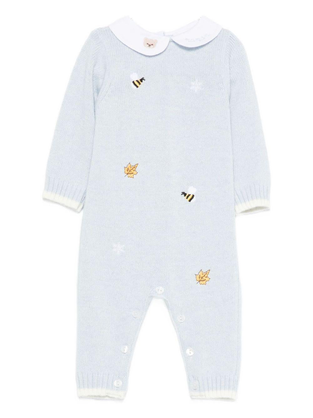 Tutina azzurra con ricamo I250090 AZZURRO NANAN KIDS 