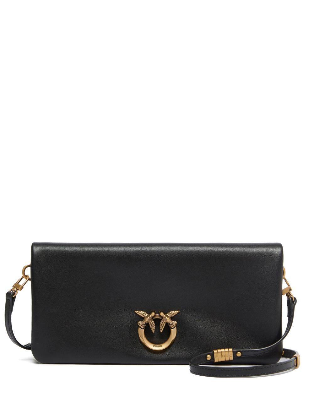 Borsa a spalla con logo metallico 106022A0QO Z99Q PINKO 
