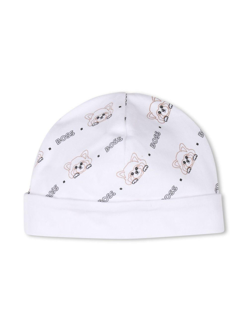 Set bianco con fantasia neonato (3pz)