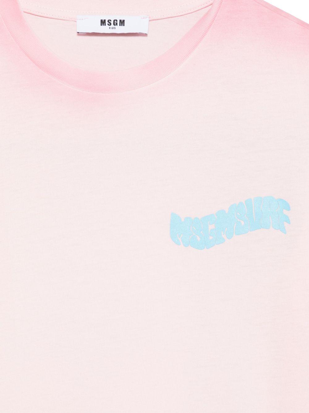 T-shirt rosa msgm surf