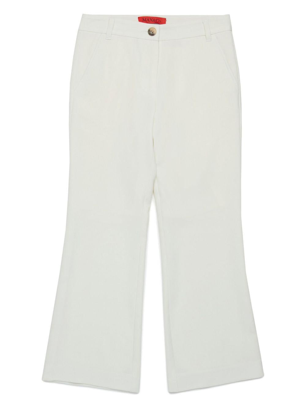 Pantalone a zampa bianco basic