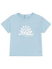 T-shirt celeste stampa frontale