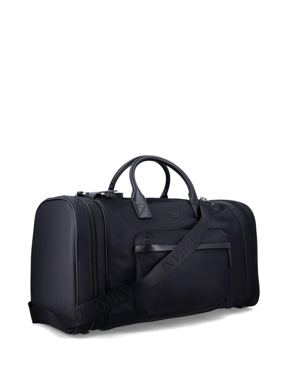 Borsone nero con zip e tasche laterali EM001794AF13454 UC001 EMPORIO ARMANI 