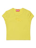 T-shirt gialla Oval-D tono su tono
