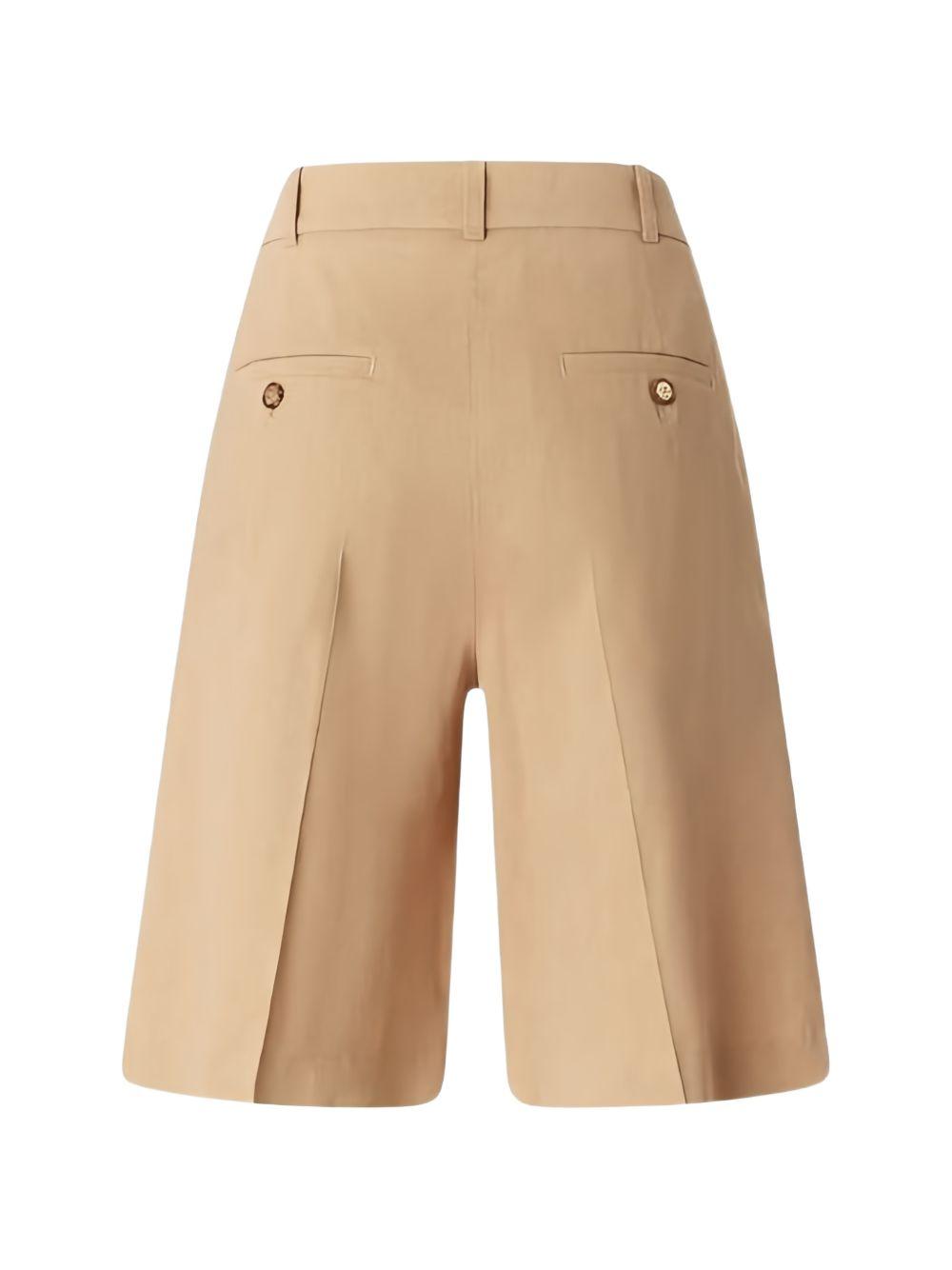 Bermuda in lino a gamba ampia con pieghe 106594A34I D41 PINKO 