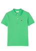 Polo verde fluo mini logo ricamo
