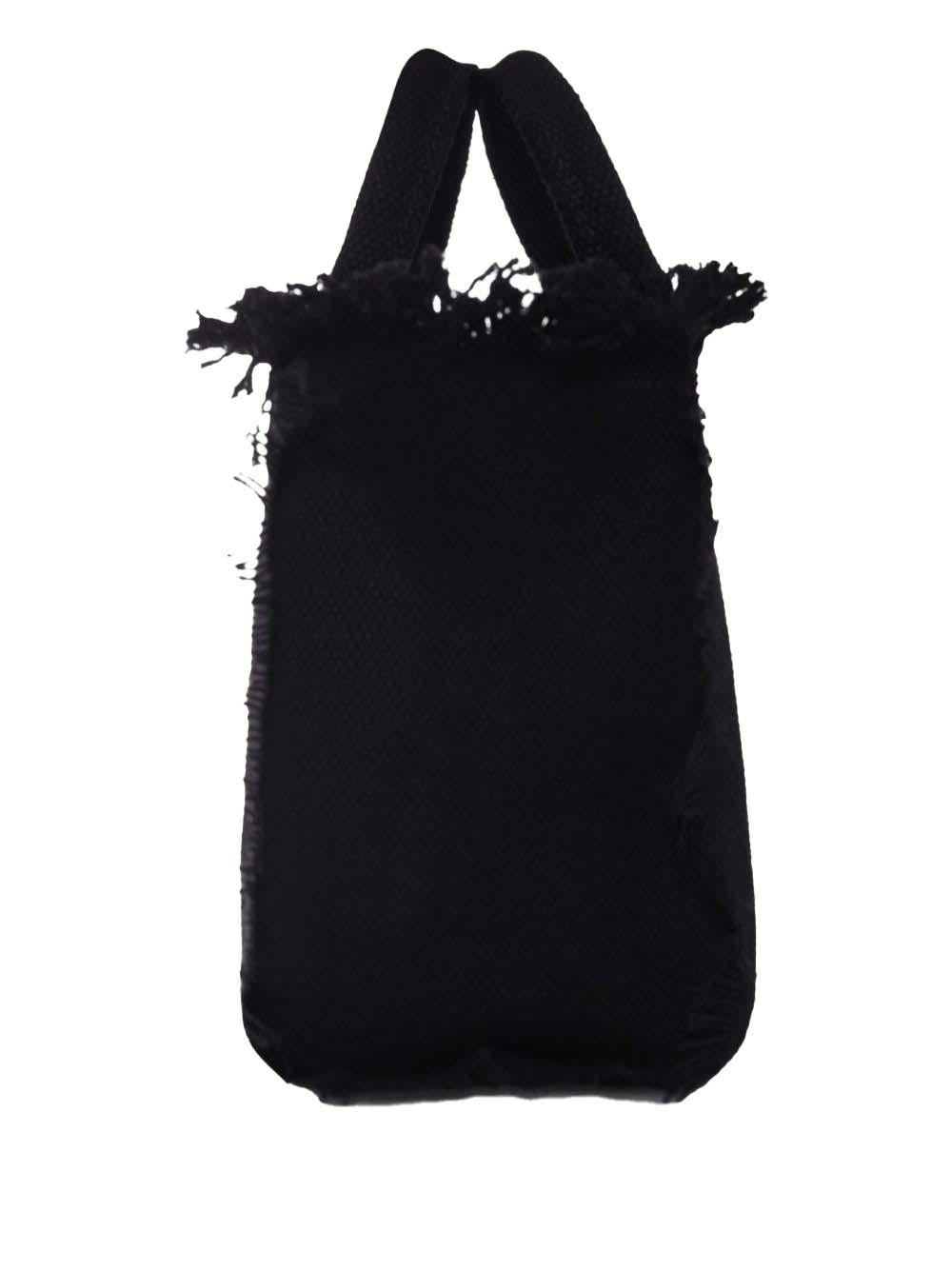 Borsa vanity mini nera logo strass