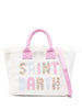 Borsa Colette bianca patch logo multicolor