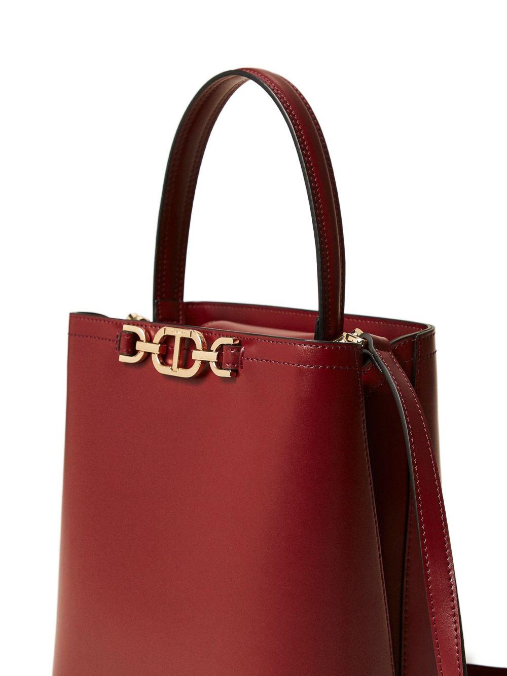 Borsa a Secchiello Borgogna con Catena e Tracolla Regolabile 252TB7304 05609 TWINSET 