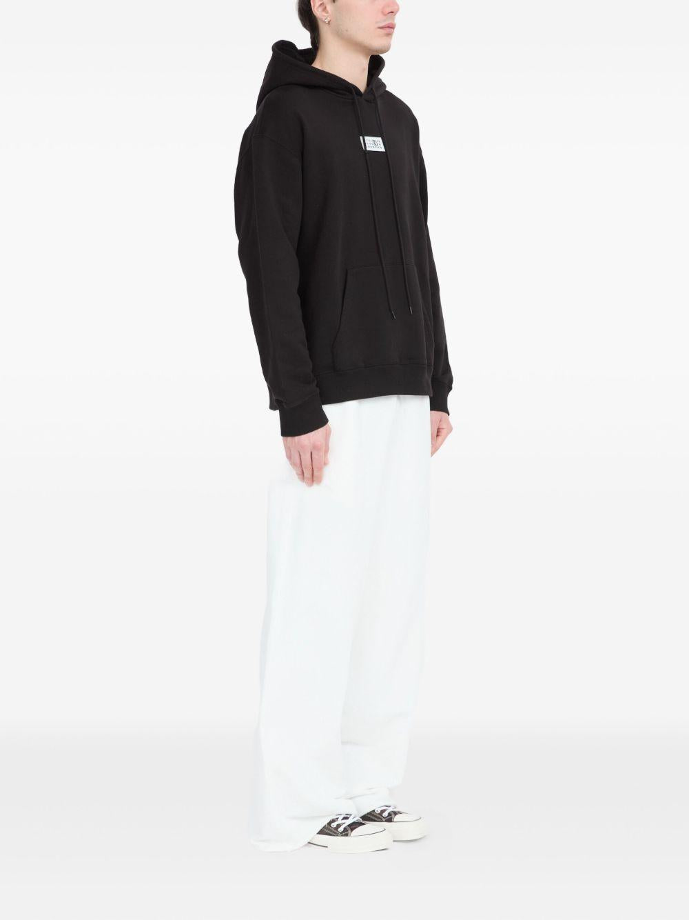 Felpa con cappuccio e patch logo SH0GU0033M25025 900 MM6 MAISON MARGIELA 