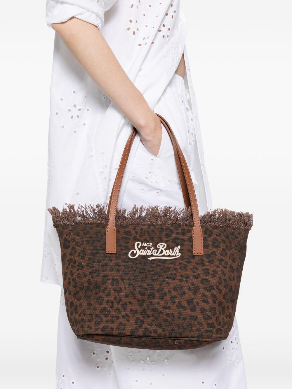 Borsa tote in denim con bordi sfrangiati CBMF001 00588L MC2 SAINT BARTH 
