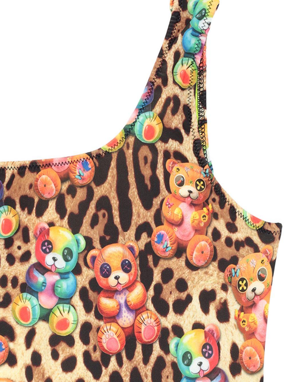 Costume intero con stampa leopardata e orsetti S6BKJGSM234 140 BARROW KIDS 